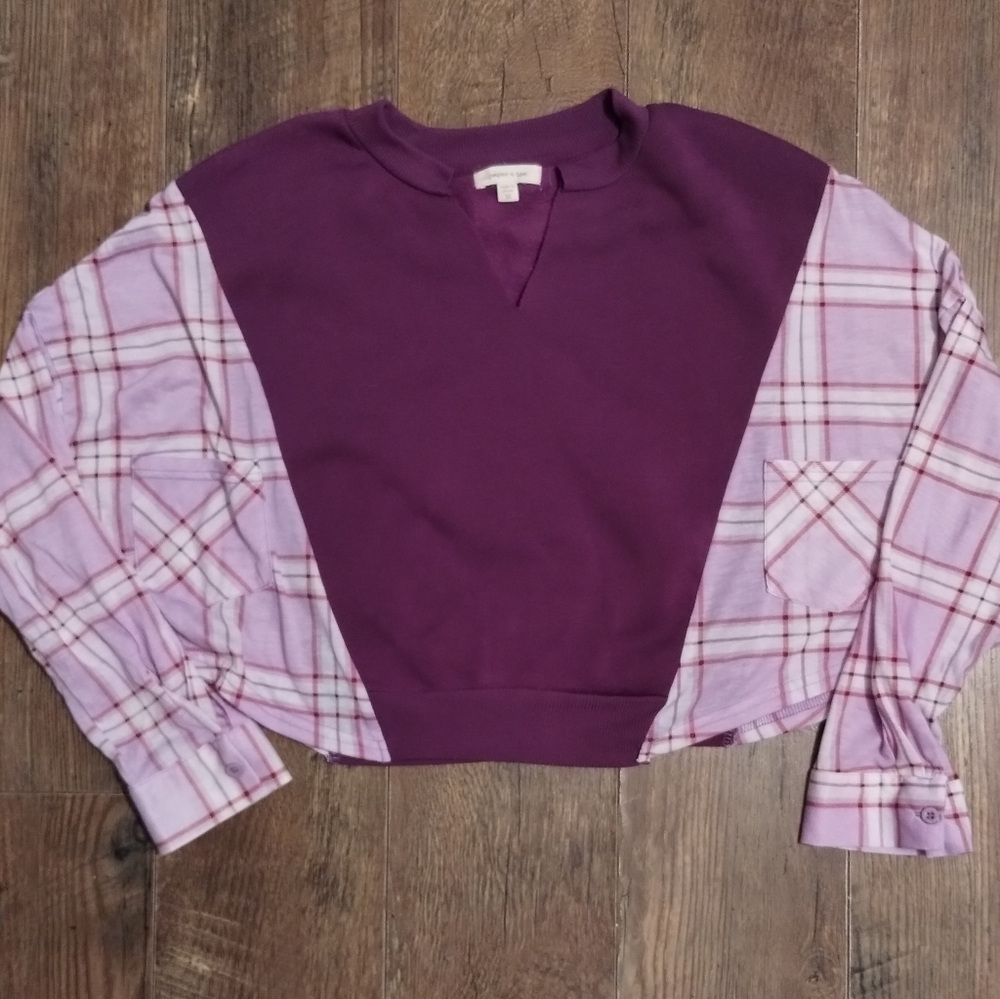 NWT Paper + Tee cropped shirt